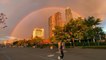Stunning Rainbow Fills New York Sky