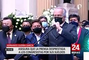 Durante discurso en velorio: Hernando Guerra García señala que medios difaman a congresistas