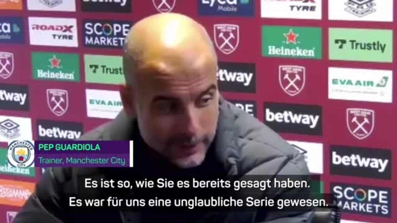 Guardiola trauert 'unglaublicher Serie' nach