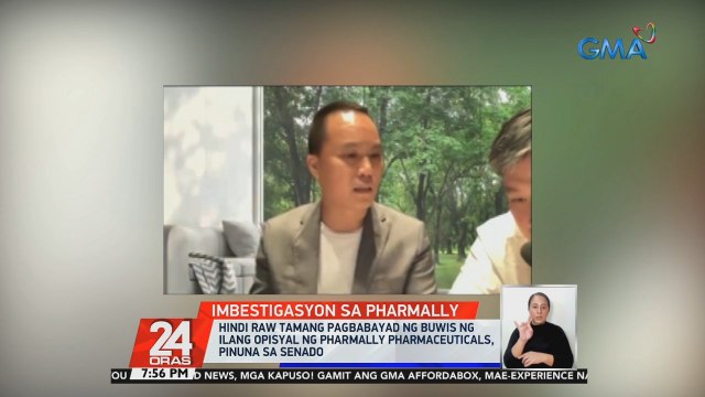 Hindi raw tamang pagbabayad ng buwis ng ilang opisyal ng Pharmally Pharmaceuticals, pinuna sa Senado | 24 Oras