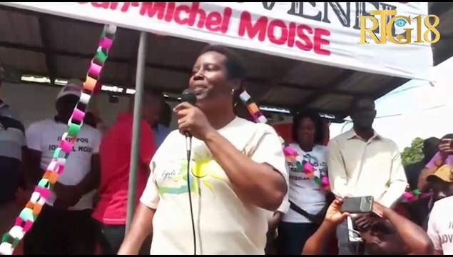 Visit ansyèn premyè dam repiblik la Martine Moïse nan komin Bonbadopolis nan depatman Nòdwès peyi a.