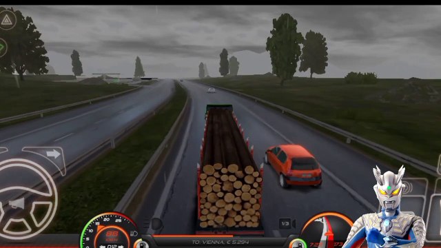 Driving truck in the rain 1324