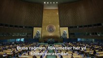 Birleşmiş Milletler Genel Kurulu'nda kürsüye dinazor çıktı: 