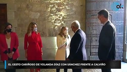 El gesto cariñoso de Yolanda Díaz con Sánchez frente a Calviño
