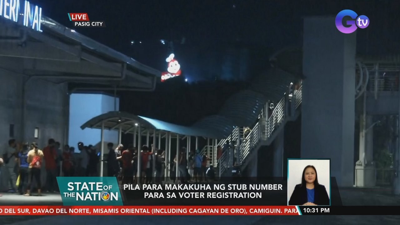 Pila para makakuha ng stub number para sa voter registration | SONA