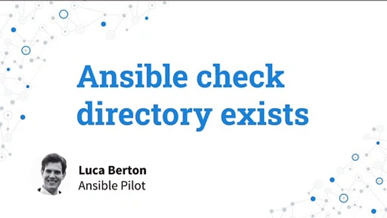 Check if a directory exists - Ansible module stat