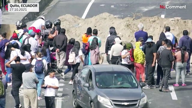 Bloqueio de estradas no Equador no segundo dia de greve nacional