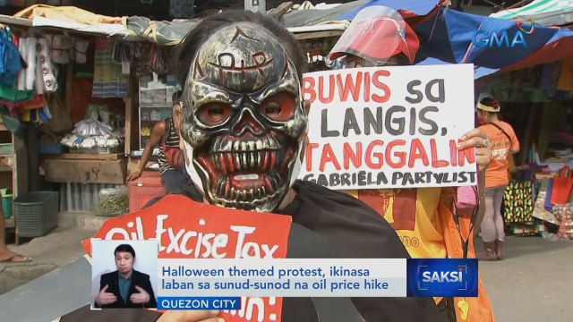 Halloween-themed protest, ikinasa laban sa sunud-sunod na oil price hike | Saksi