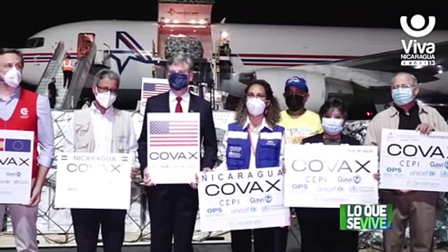 Nicaragua recibe más de 300 mil dosis de vacunas Pfizer donadas por Estados Unidos