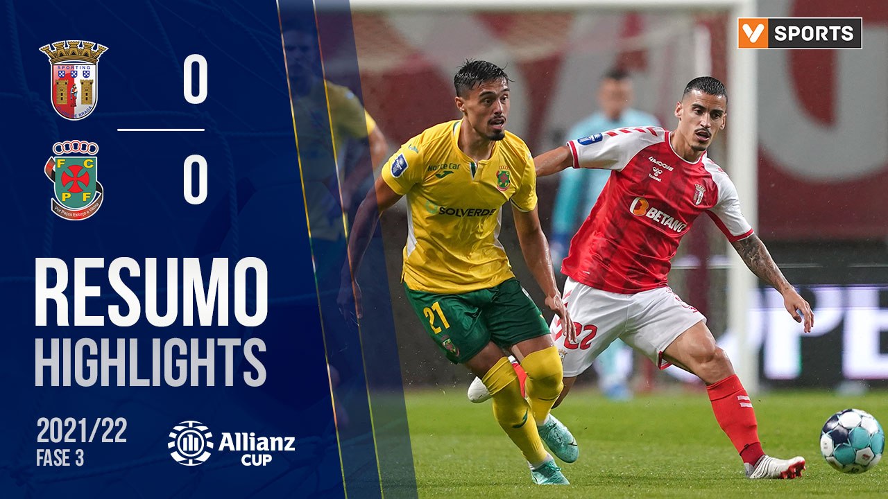 Highlights: SC Braga 0-0 Paços de Ferreira (Taça da Liga 21/22 - Fase 3 - Jornada 2)