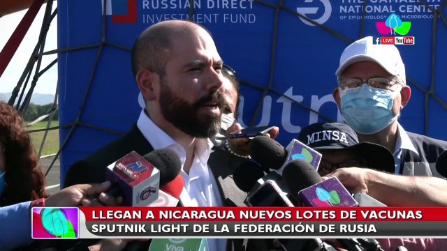 Llegan a Nicaragua nuevos lotes de vacunas Sputnik Light de la Federación de Rusia