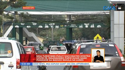 Mga turistang fully-vaccinated kontra COVID-19, inaasahang papayagan nang pumasok sa Baguio simula sa Lunes | UB