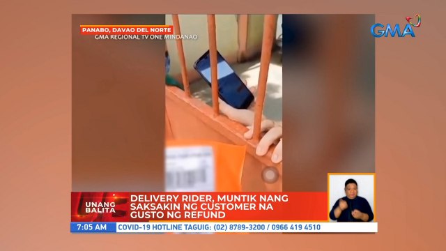 Delivery rider, muntik nang saksakin ng customer na gusto ng refund | UB