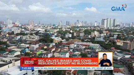 Sec. Galvez: Biased ang COVID resilience report ng Bloomblerg | UB