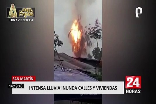 San Martin: intensas lluvias inundan calles y viviendas