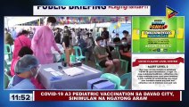 COVID-19 A3 pediatric vaccination sa Davao City, sinimulan na ngayong araw, Okt. 29