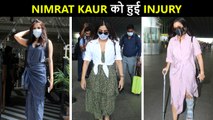 OMG! Nimrat Kaur Spotted At Airport With Injured Leg, Rhea & Bhumi With Sister Samiksha Spotted