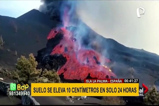 Volcán de la Palma: suelo de la isla se eleva 10 centímetros por actividad sísmica
