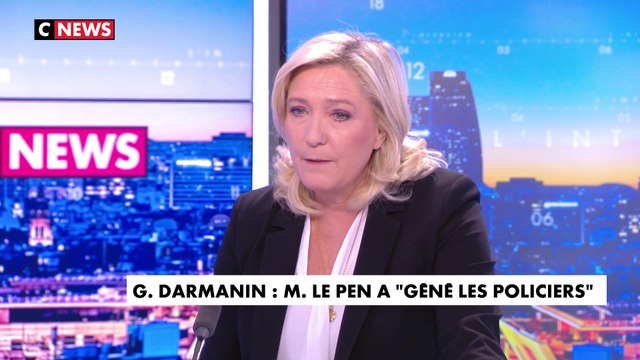 Marine Le Pen : «Je dis à Gérarld Darmanin que ses propos sont pathétiques»
