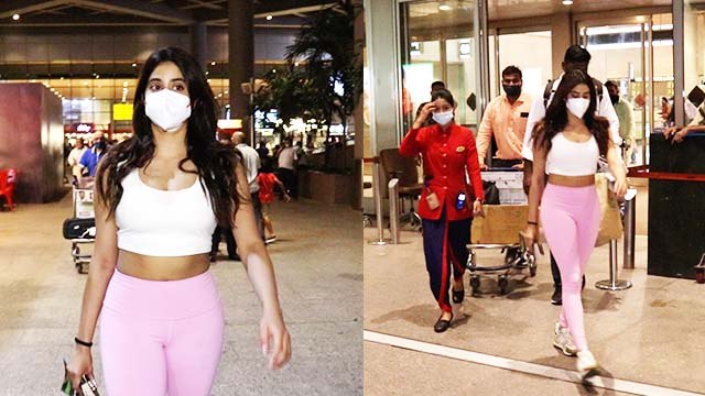 जान्हवी कपूर मास्क पहने बहुत स्टाइलिश अंदाज में एयरपोर्ट पर हुईं स्पॉट, देखिये वीडियो