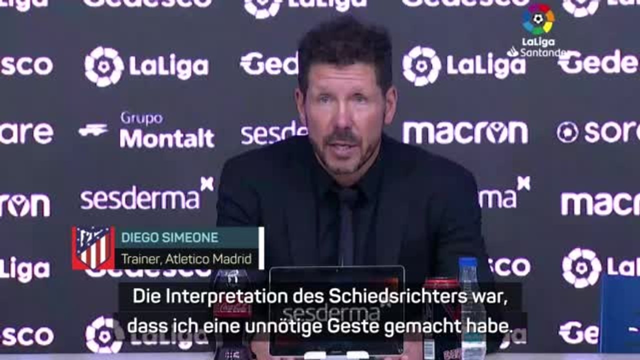 Simeone nach Rot: "Keine Ausreden"