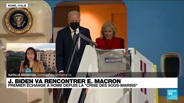 Rencontre Biden/Macron : premier échange à Rome depuis la crise des sous-marins