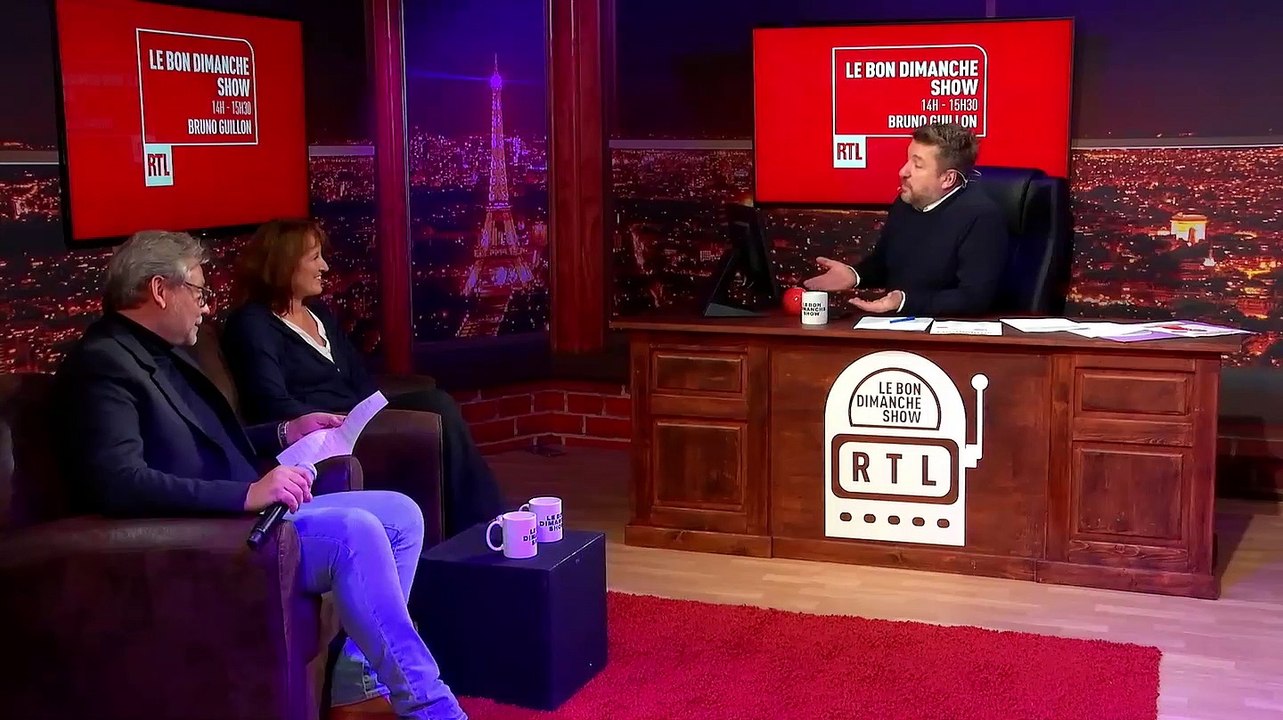 Anne Roumanoff invitée de Bruno Guillon dans "Le Bon Dimanche Show"