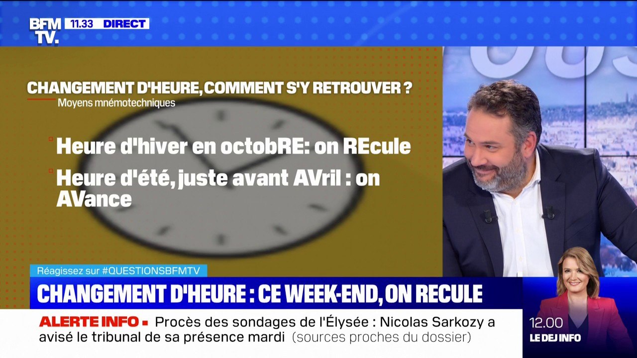 Changement d'heure: ce week-end, on avance ou on recule d'une heure?  BFMTV répond à vos questions