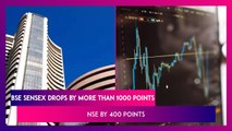 BSE Sensex Drops By More Than 1000 Points, NSE By 400 Points As Indices Suffer Worst Crash In Six Months