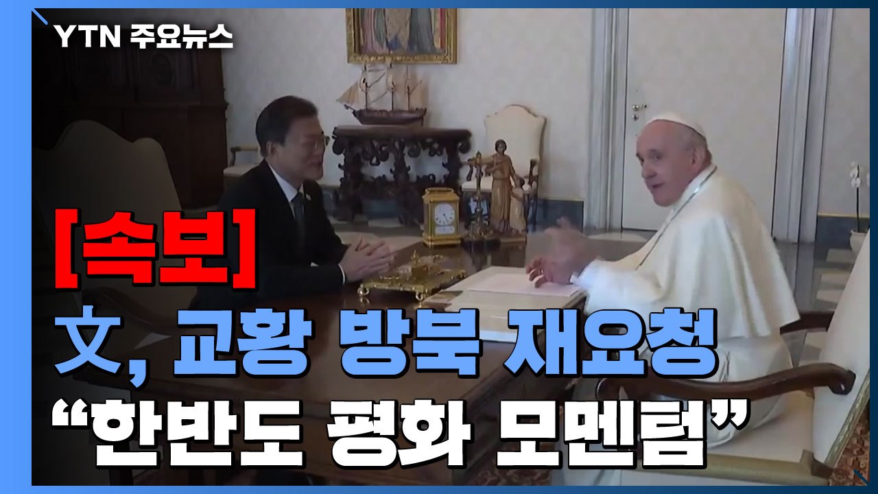 [속보] 문 대통령, 교황 방북 재요청..."한반도 평화 모멘텀 될 것" / YTN