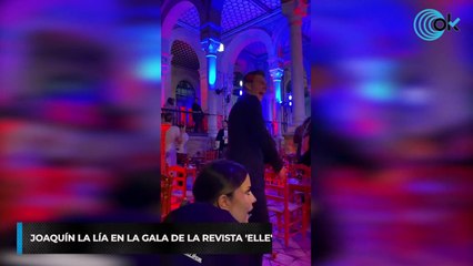 Joaquín la lía en la gala de la revista 'Elle' y los invitados alucinan