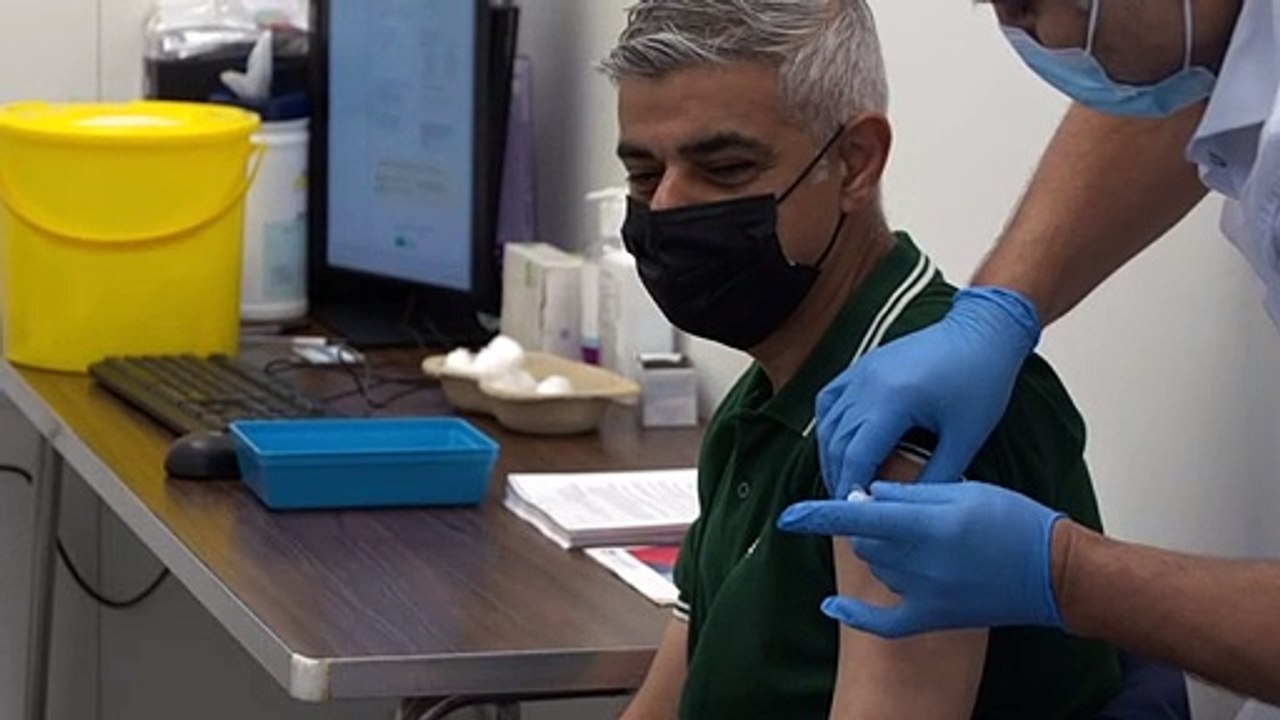 Sadiq Khan receives Covid booster vaccine and flu jab