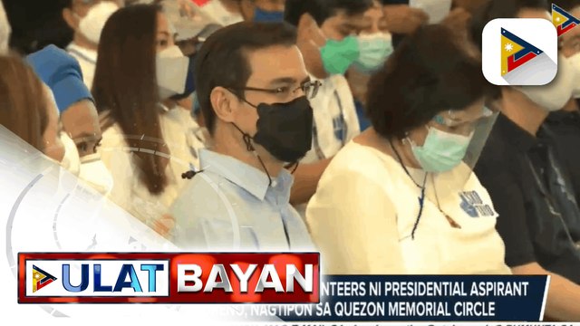Nasa 400 supporters at volunteers ni Presidential aspirant Isko Moreno, nagtipon sa Quezon Memorial circle