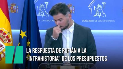 La respuesta de Rufián cuando le preguntan por la "intrahistoria" de la ley audiovisual