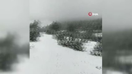 Tokat'ta yaylalar beyaz örtüyle kaplandı