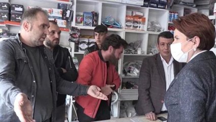 Akşener'in Siirt ziyaretinde "Burası Kürdistan" diyen esnaf gözaltına alındı