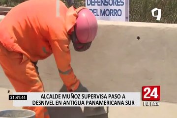 Jorge Muñoz supervisó paso a desnivel en la antigua Panamericana Sur