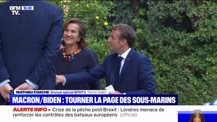 Macron/Biden: le président de la République est arrivé sur le lieu de rencontre, à la villa Bonaparte à Rome