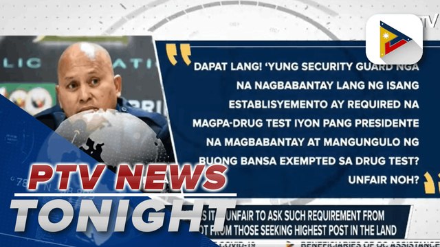 Presidential, vice presidential aspirants in favor, willing to undergo drug test