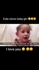 Cute clever baby girl