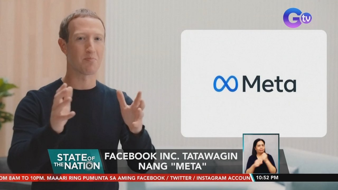 Facebook Inc. tatawagin nang "Meta" | SONA