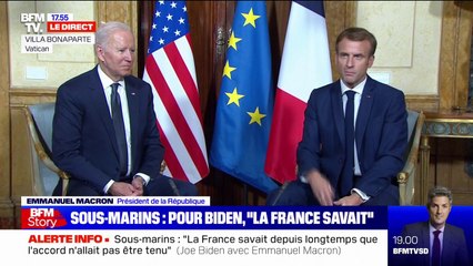 Emmanuel Macron sur la crise des sous-marins: "Les États-Unis n'étaient pas la seule partie impliquée"