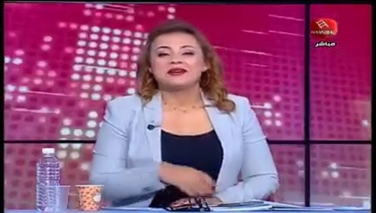 ايمان الميداحي تتاثر على المباشر بعد قرار غلق قناة حنبعل الفضائية