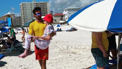 Lifeguards Carry 95-Year-Old Vacationer To The Shore Every Day