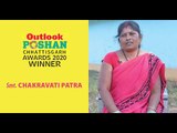 Smt. Chakravati Patra: winner of Outlook Poshan Chhattisgarh Award 2020