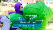Samuel García y Mariana Rodríguez se disfrazan de Buzz Lightyear y Rex para festejo en Nuevo León