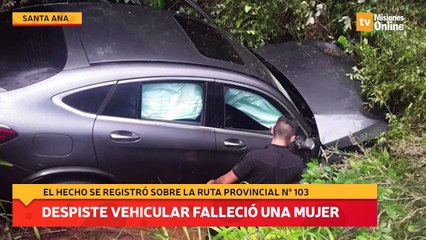 Tras un despiste vehicular falleció una mujer en Santa Ana