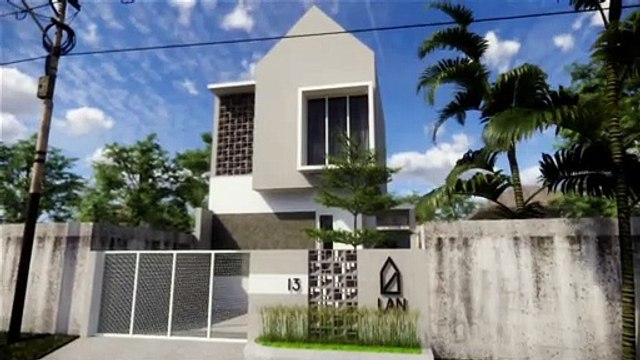 Desain rumah 2 lantai untuk rumah subsidi ukuran 6x12m gaya scandinavian industrial minimalis