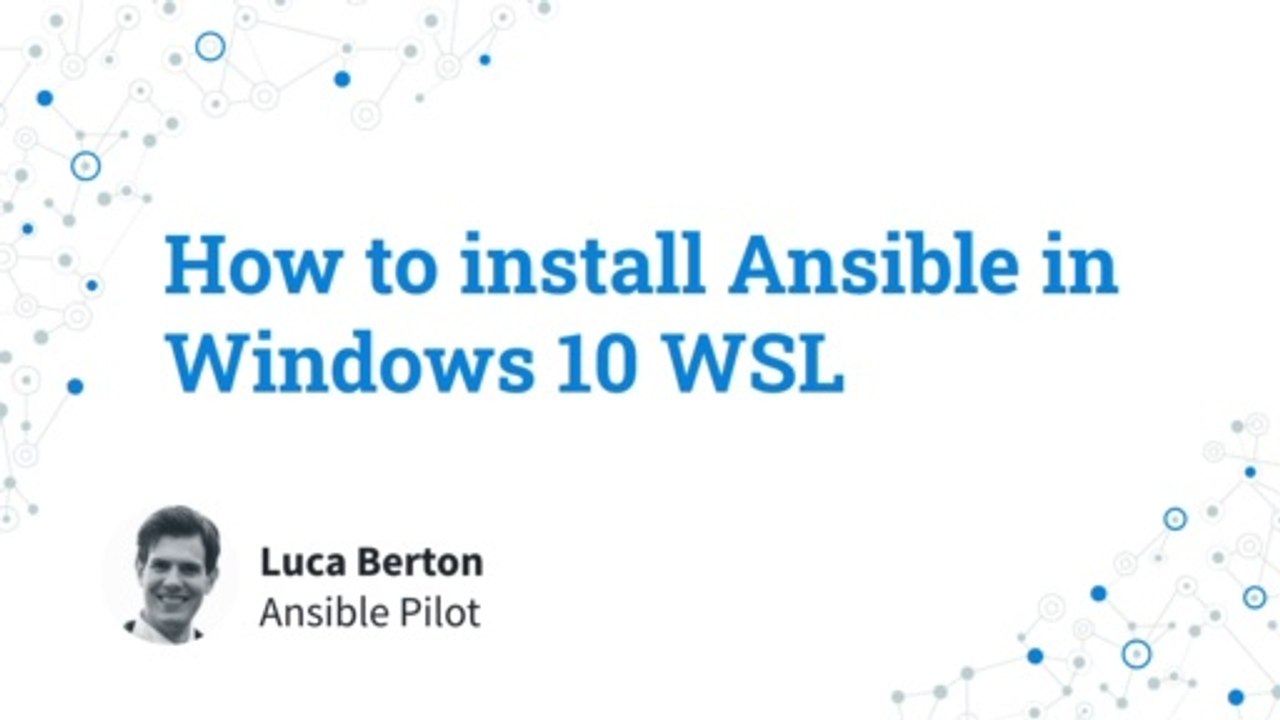 How to install Ansible in Windows 10 WSL (Windows Subsystem for Linux)