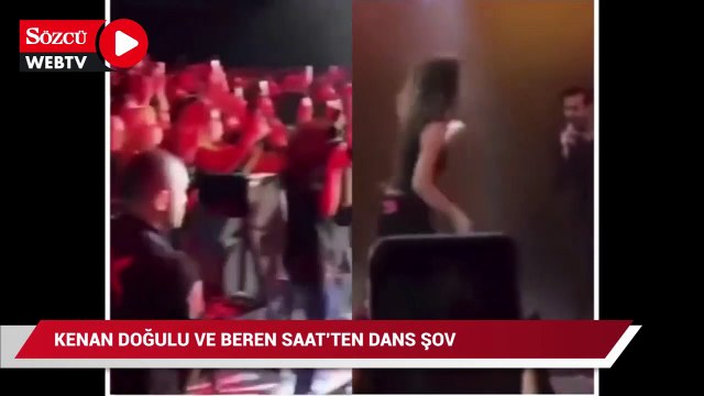 Beren Saat, eşi Kenan Doğulu’nun konserinde sahneye çıktı